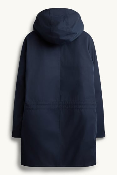 Hommes - Parka avec capuche - rembourrée - imperméable - bleu foncé