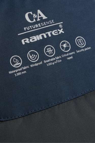 Hommes - Parka avec capuche - rembourrée - imperméable - bleu foncé