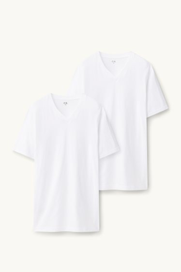 Uomo - Confezione da 2 - maglia intima - bianco