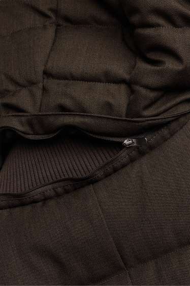 Men - Quilted jacket - lined - water-repellent - dark brown