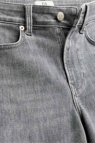 Women - Skinny jeans - mid-rise waist - LYCRA® ADAPTIV Fiber - denim-gray