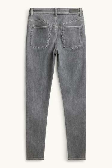 Women - Skinny jeans - mid-rise waist - LYCRA® ADAPTIV Fiber - denim-gray