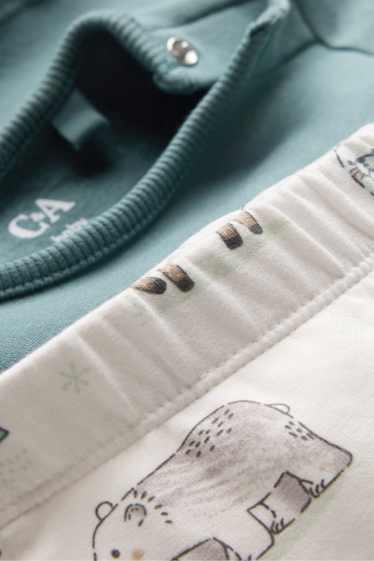 Bébés garçons - Ours polaire - pyjama pour bébé - 2 pièces - bleu pétrole