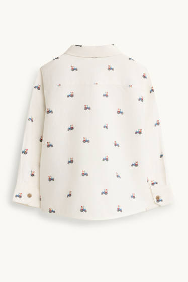 Nen - Pare Noel - camisa nadalenca - blanc/blau