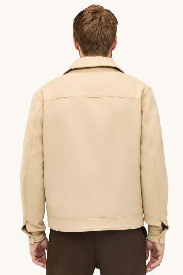 Hommes - Veste - faux suède - beige