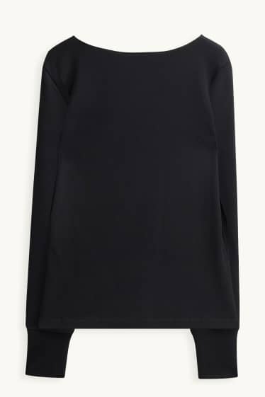 Femmes - Haut à manches longues - slim fit - noir / blanc