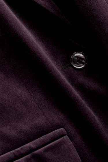 Dona - Blazer llarg de vellut - regular fit - violeta