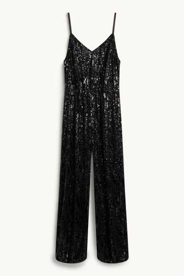Women - Sequin jumpsuit - black