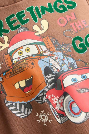 Enfants garçons - Cars - sweat à capuche de Noël - Cacao