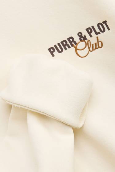 Femmes - Sweat à capuche oversize - crème