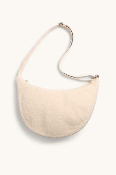 Women - Teddy fur crossbody bag - cremewhite