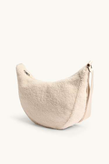 Women - Teddy fur crossbody bag - cremewhite