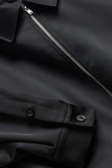 Women - Satin bomber jacket - black