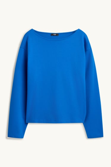 Femmes - Haut à manches longues - regular fit - bleu