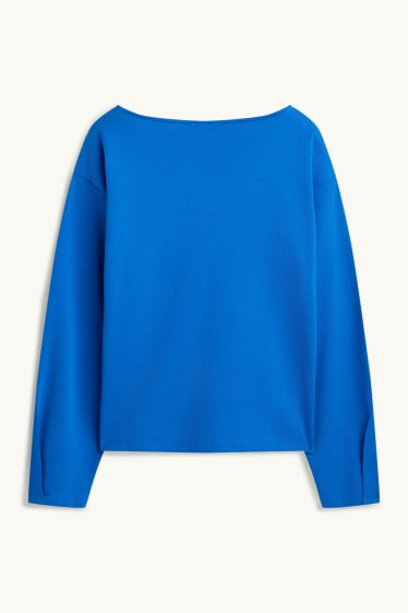 Femmes - Haut à manches longues - regular fit - bleu