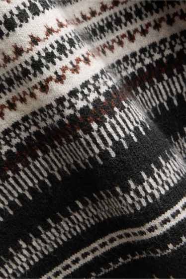 Hommes - Pull - à motif - noir / blanc