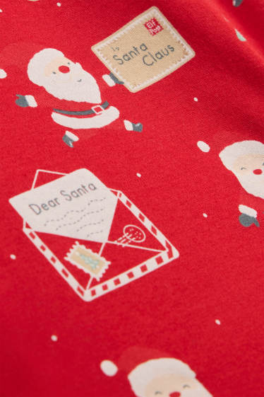 Unisex - Tannenbaum und Lebkuchenmann - Baby-Weihnachts-Body - rot