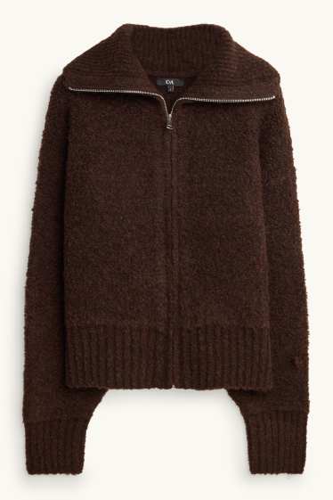 Women - Cardigan - dark brown