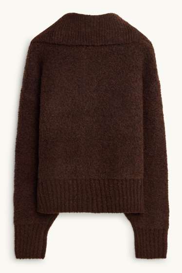Women - Cardigan - dark brown