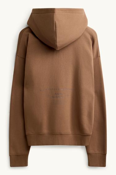 Men - Oversized hoodie - brown