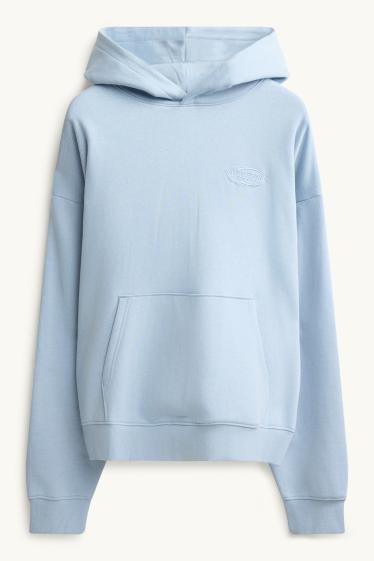 Herren - Oversized-Hoodie - hellblau