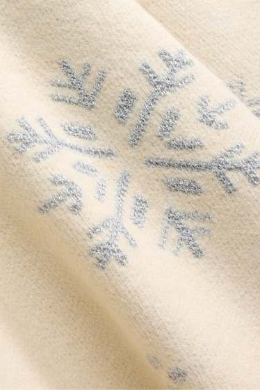 Dames - Trui - glanseffect - beige / zilver