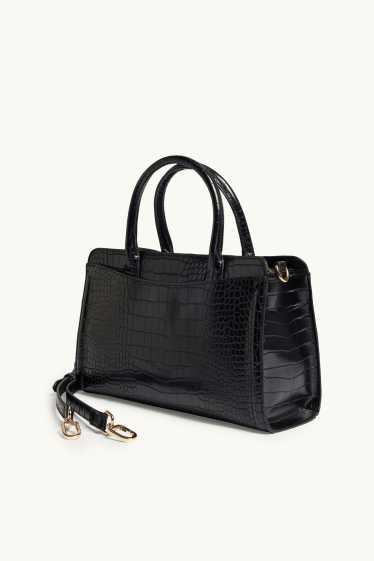Donna - Borsa a tracolla - similpelle - nero