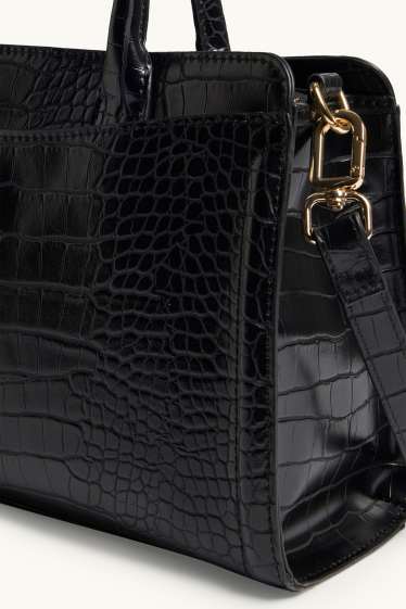 Donna - Borsa a tracolla - similpelle - nero