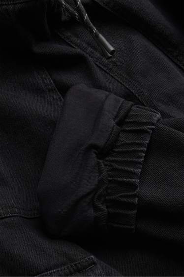 Copii - Băieți - Cargo jeans - jeans termoizolanți - negru