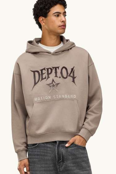 Herren - Oversized-Hoodie - hellbraun