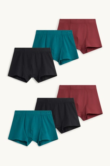Děti - chlapci - Multipack 6 ks - boxerky - bordeaux