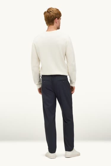 Hommes - Chino - tapered fit - bleu foncé