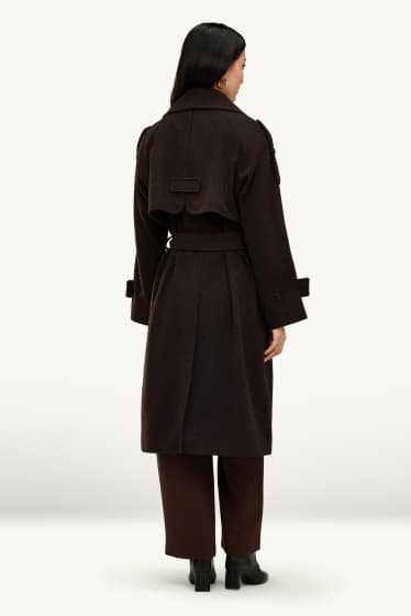 Donna - Trench - marrone scuro