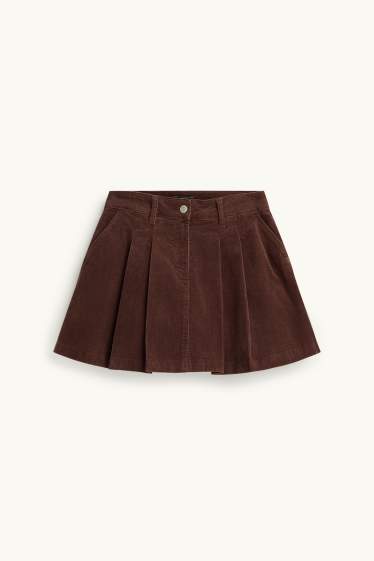 Damen - Cord-Skort - braun