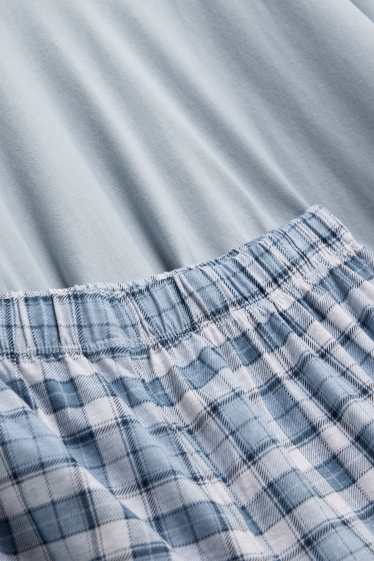 Women - Pyjamas - blue / white
