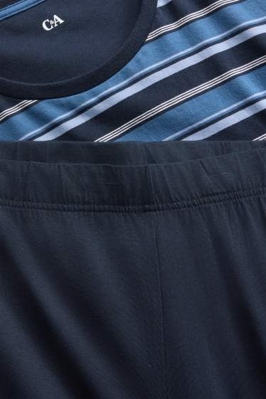Herren - Pyjama - blau / dunkelblau