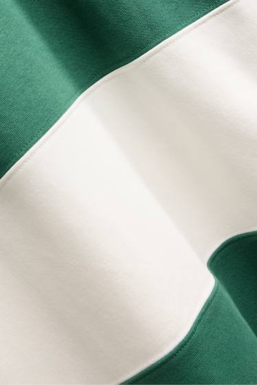 Uomo - Polo - oversize - a righe - verde scuro / bianco