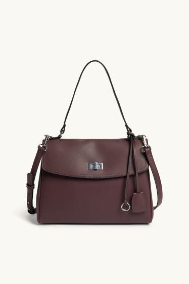 Donna - Borsa a tracolla - similpelle - bordeaux