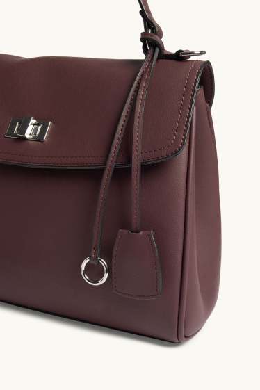 Donna - Borsa a tracolla - similpelle - bordeaux