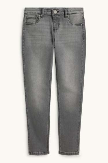 Děti - dívky - Skinny jeans - termo džíny - džíny - šedé