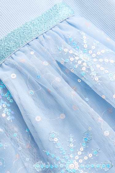 Kinderen: meisjes - Frozen - set - jurkje en tasje - 2-delig - lichtblauw