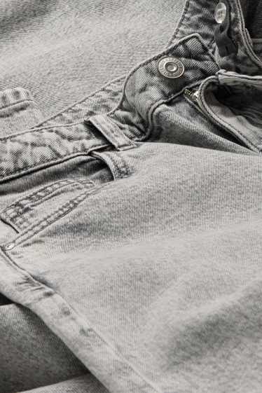 Bambine - Fiocco - jeans a gamba ampia - vita media - jeans grigio chiaro