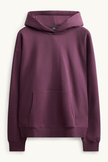 Hommes - Sweat à capuche - violet