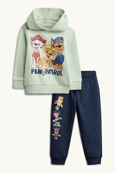 Nen - La Patrulla Peluda - conjunt - dessuadora amb caputxa i pantalons de xandall - 2 peces - verd clar