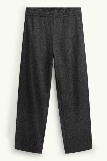 Hommes - Pantalon de jogging - à motif - gris foncé
