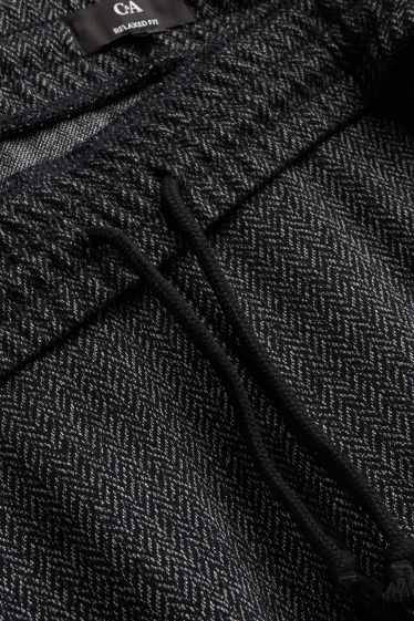 Hommes - Pantalon de jogging - à motif - gris foncé