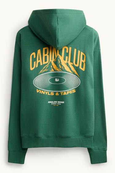 Herren - Oversized-Hoodie - grün