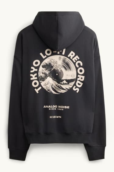 Men - Oversized hoodie - black
