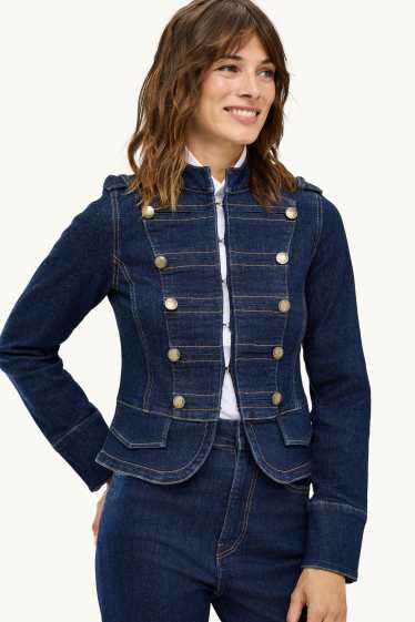 Women - Denim jacket - LYCRA® - blue denim