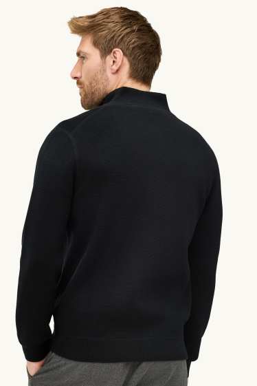 Herren - Strickjacke - schwarz